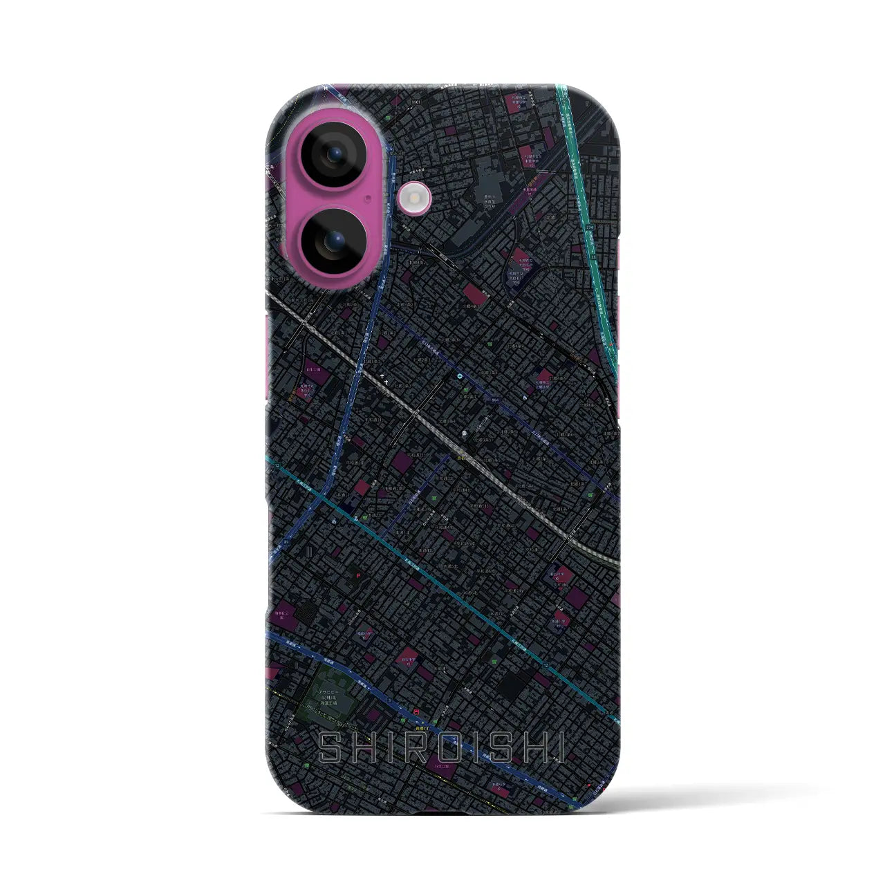 【白石(北海道)】地図柄iPhoneケース(バックカバータイプ)