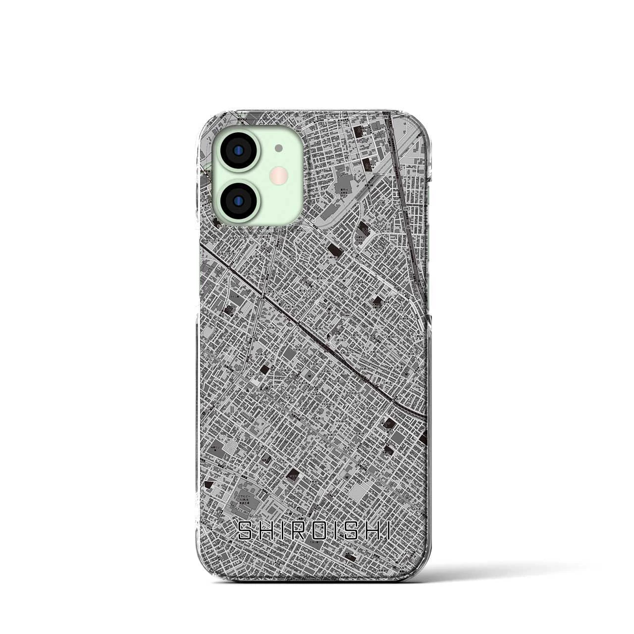 【白石(北海道)】地図柄iPhoneケース(クリアタイプ)