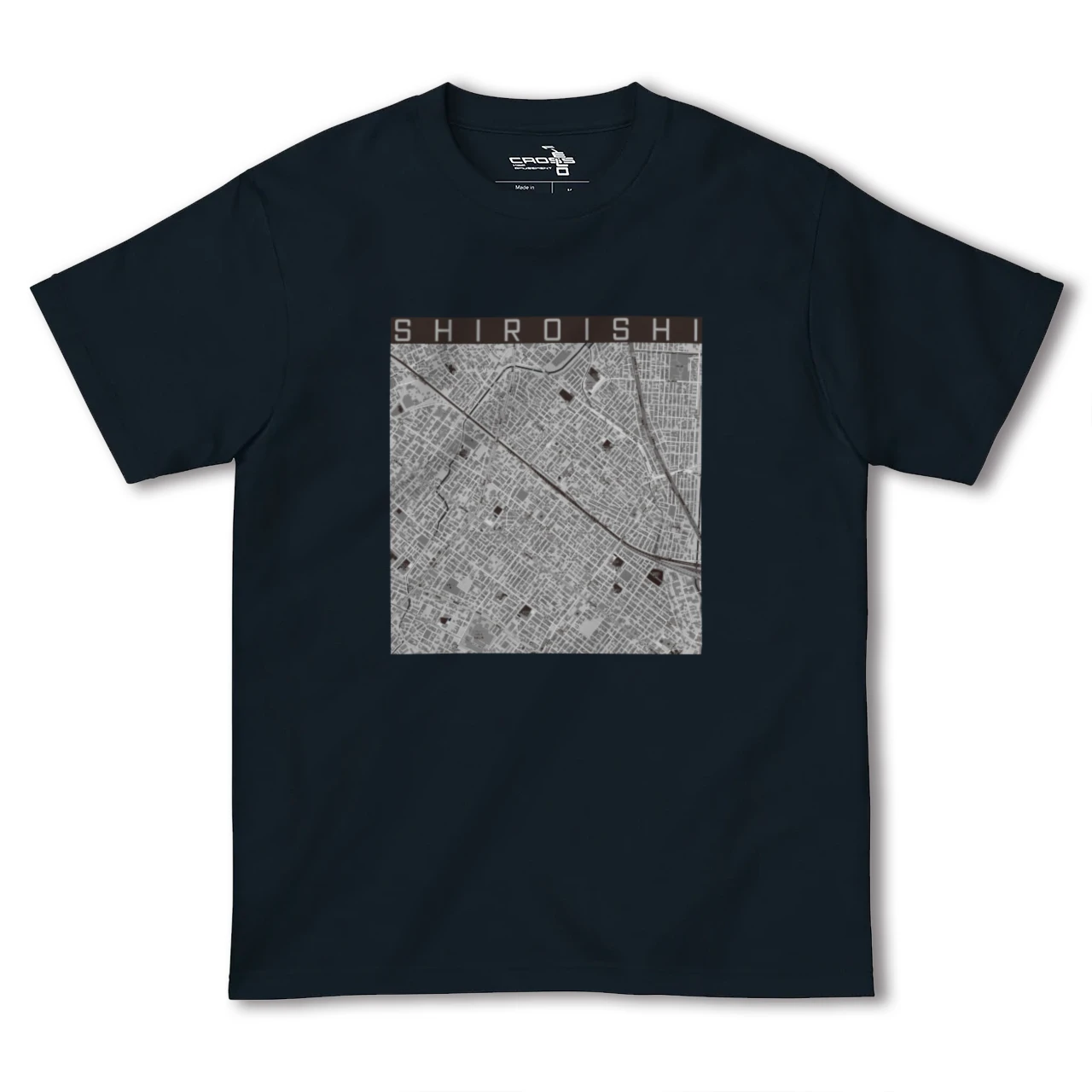 【白石(北海道)(北海道)】地図柄ヘビーウェイトTシャツ