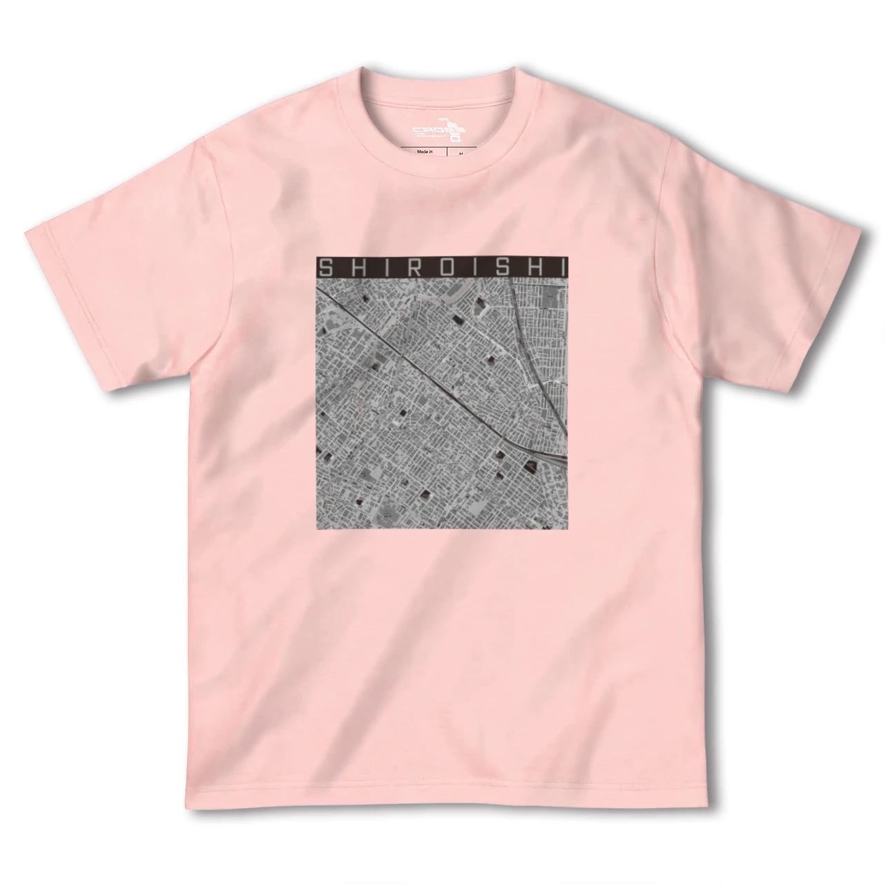 【白石(北海道)(北海道)】地図柄ヘビーウェイトTシャツ