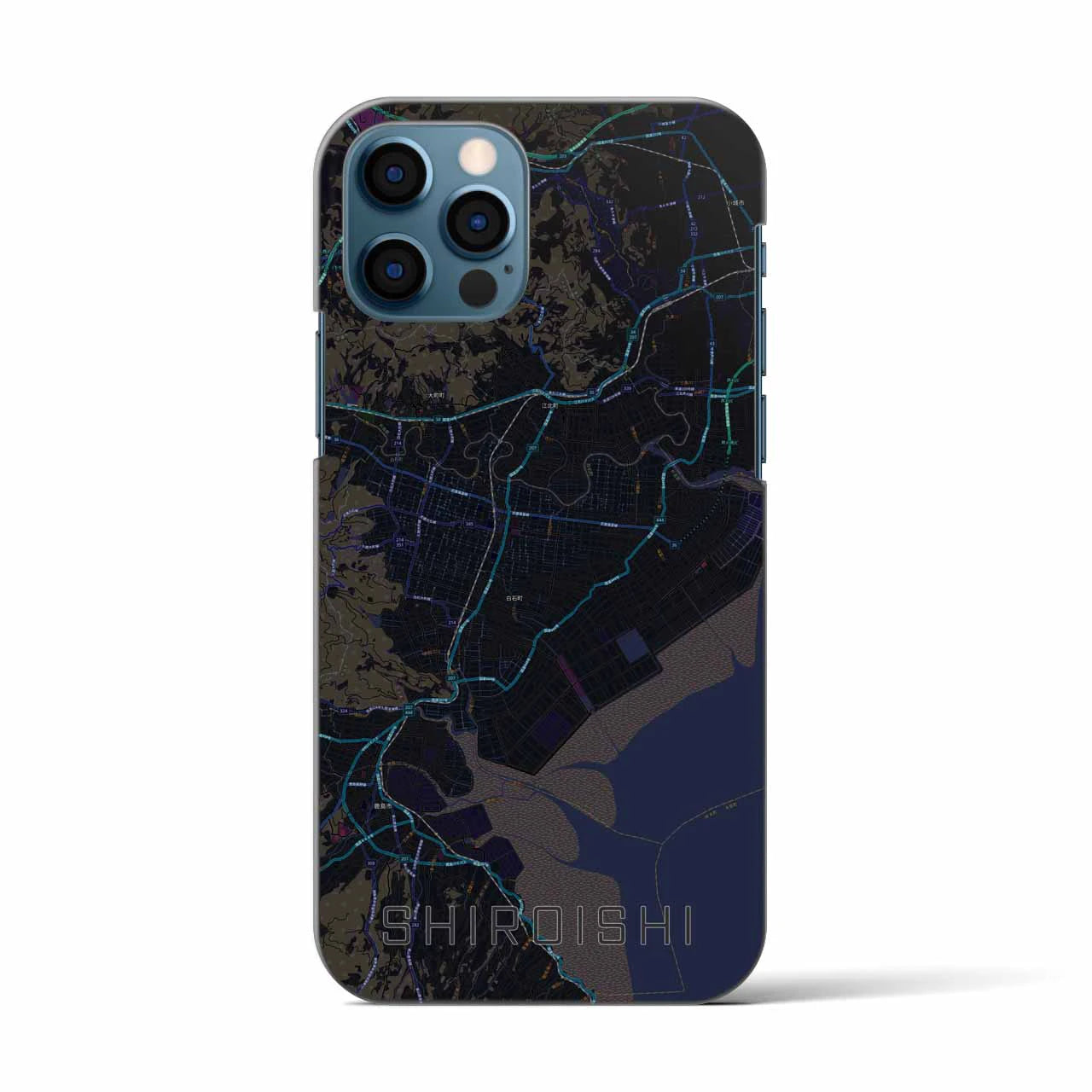 【白石(佐賀県)】地図柄iPhoneケース(バックカバータイプ)
