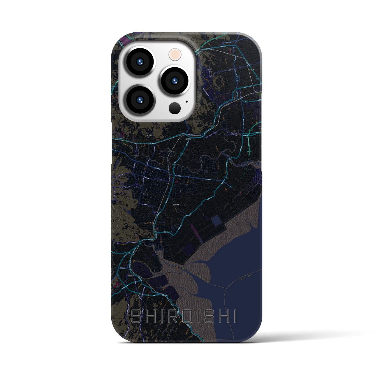 【白石(佐賀県)】地図柄iPhoneケース(バックカバータイプ)