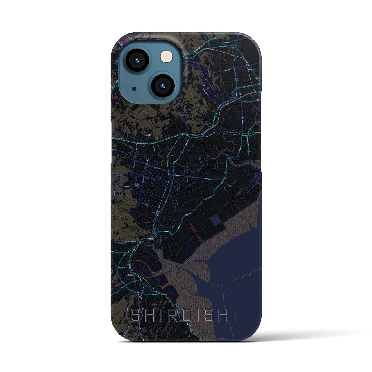 【白石(佐賀県)】地図柄iPhoneケース(バックカバータイプ)