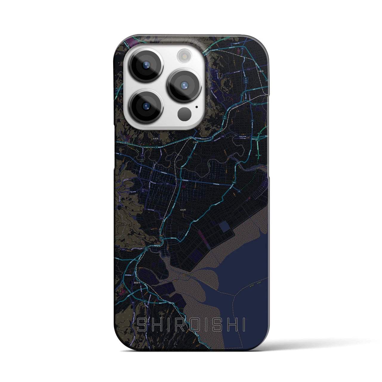 【白石(佐賀県)】地図柄iPhoneケース(バックカバータイプ)