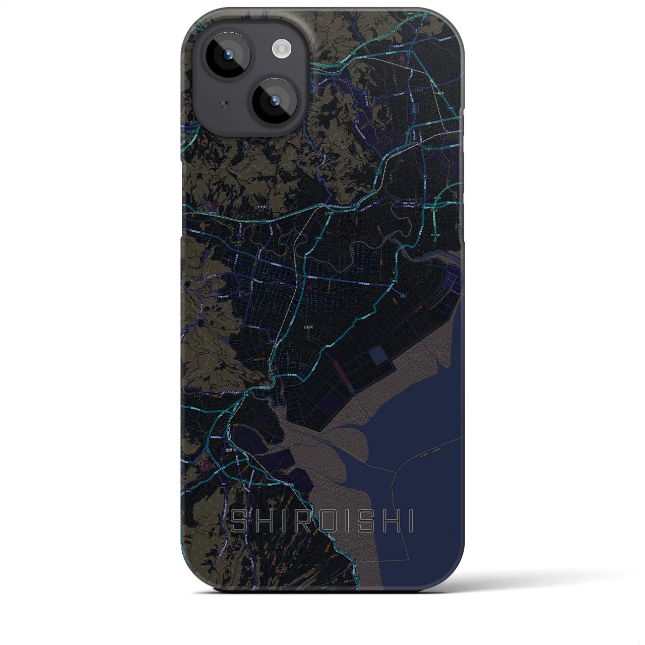【白石(佐賀県)】地図柄iPhoneケース(バックカバータイプ)