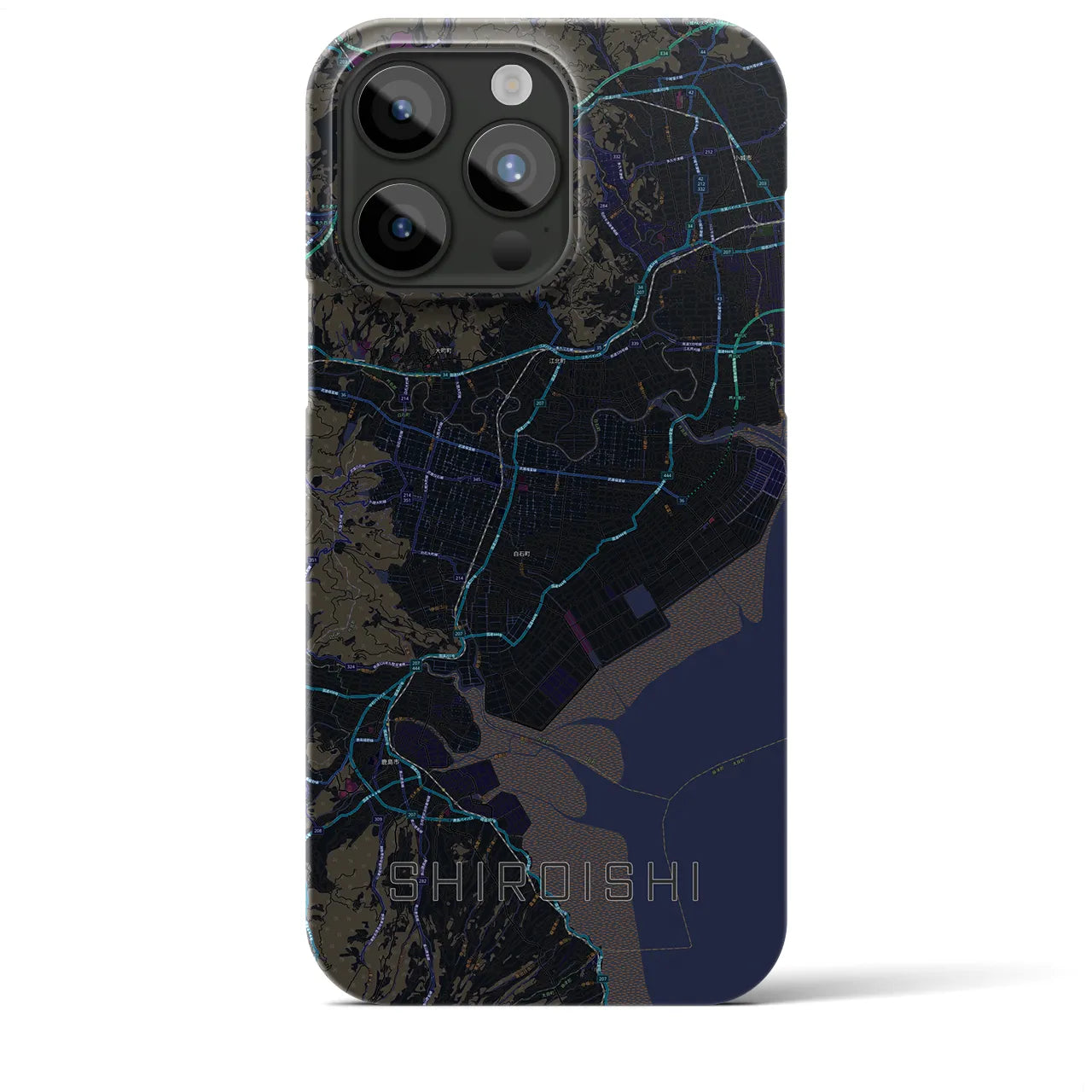 【白石(佐賀県)】地図柄iPhoneケース(バックカバータイプ)