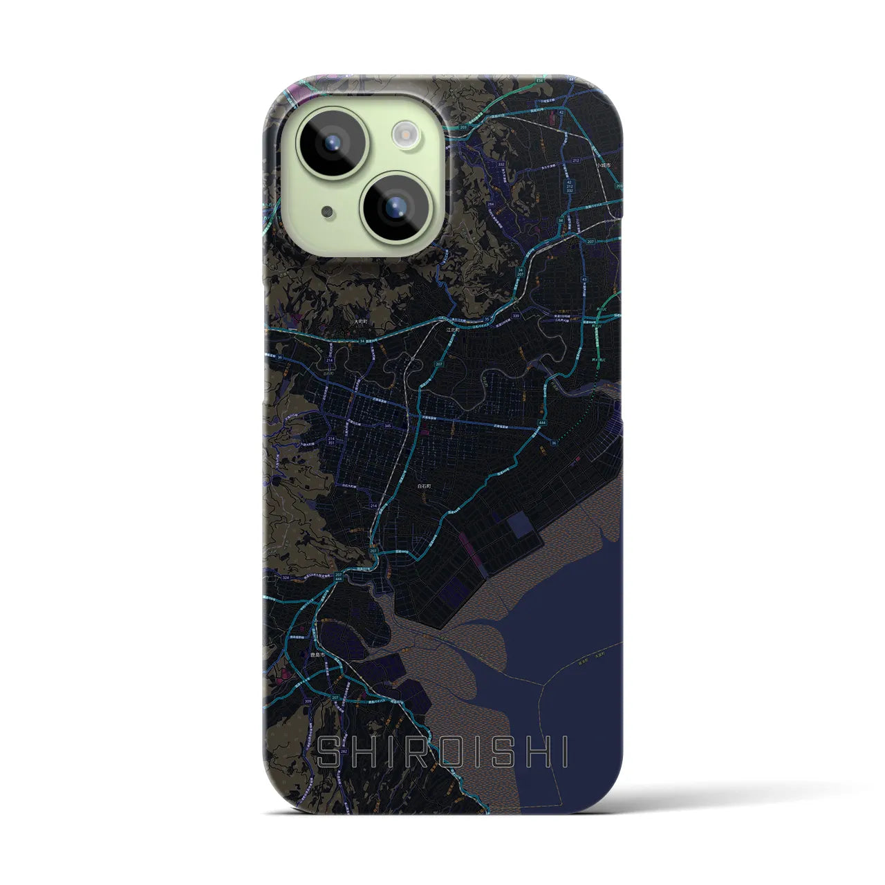 【白石(佐賀県)】地図柄iPhoneケース(バックカバータイプ)