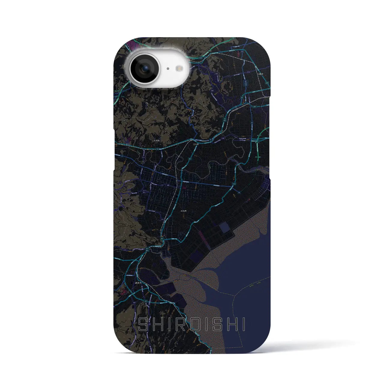 【白石(佐賀県)】地図柄iPhoneケース(バックカバータイプ)