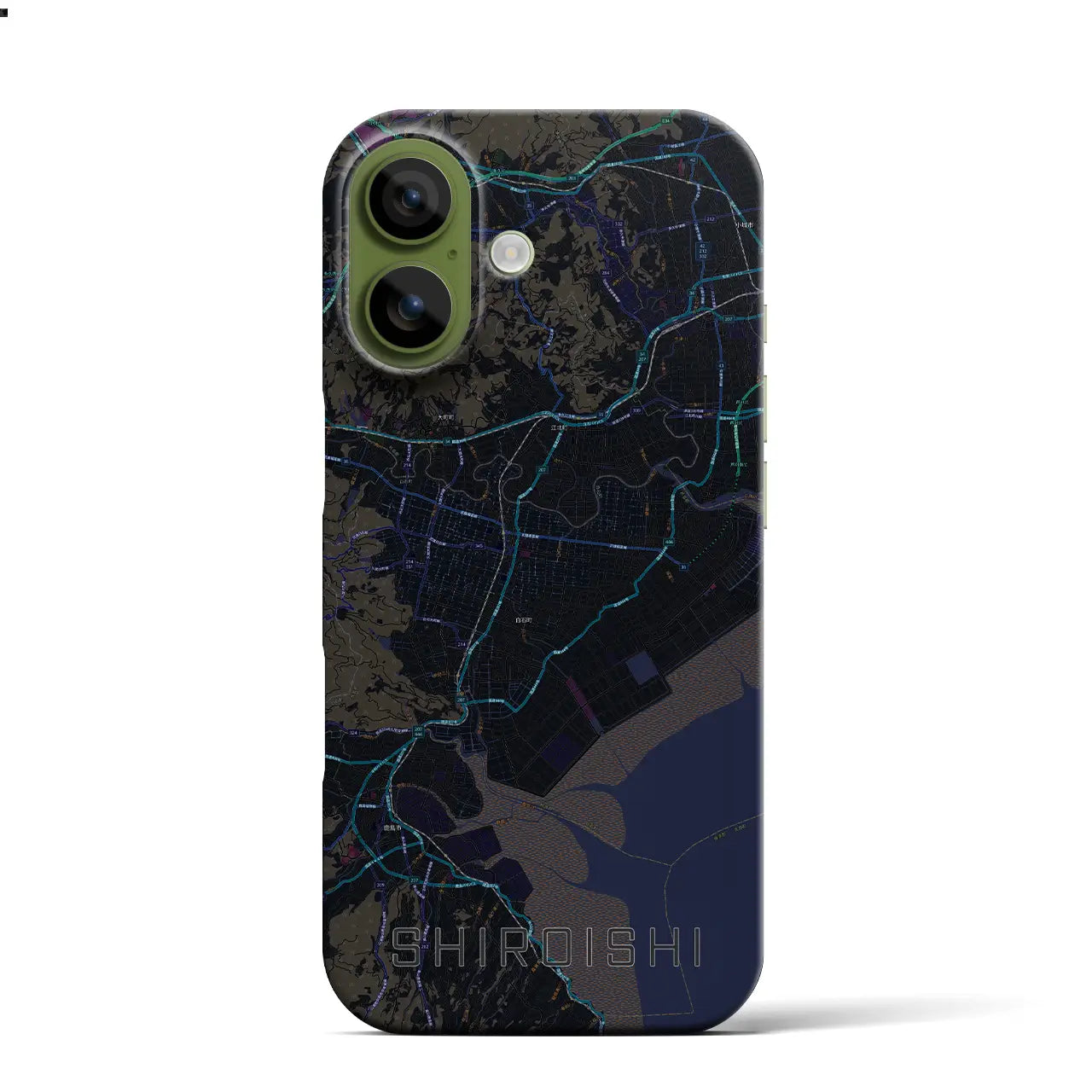 【白石(佐賀県)】地図柄iPhoneケース(バックカバータイプ)