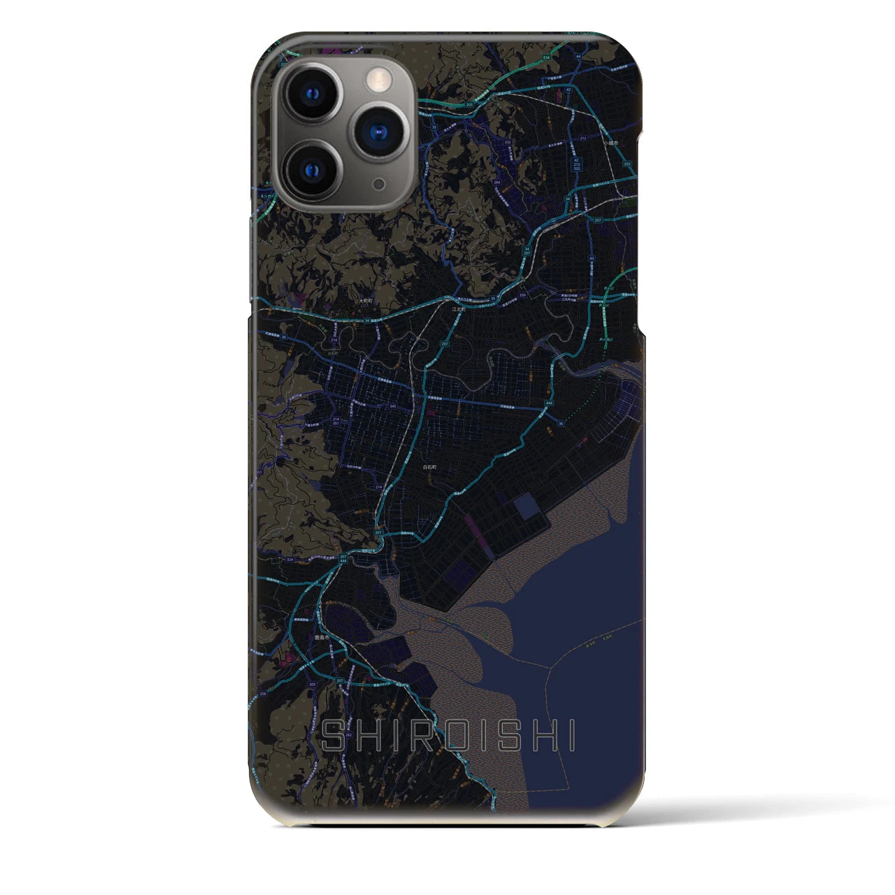 【白石(佐賀県)】地図柄iPhoneケース(バックカバータイプ)