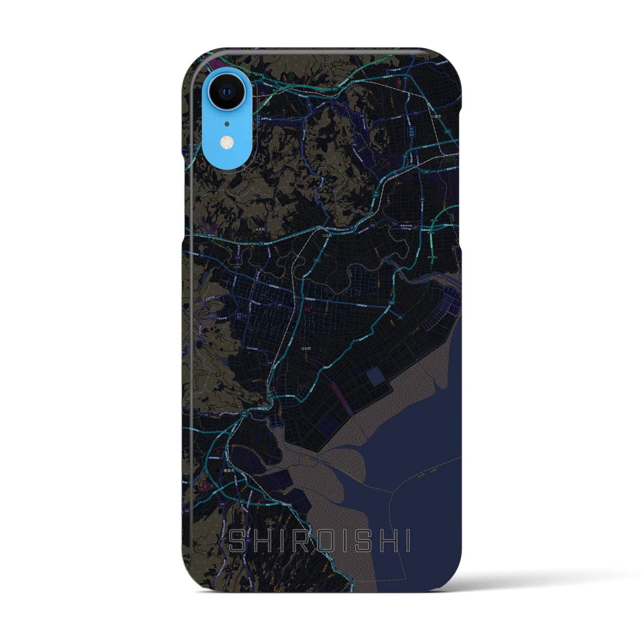 【白石(佐賀県)】地図柄iPhoneケース(バックカバータイプ)
