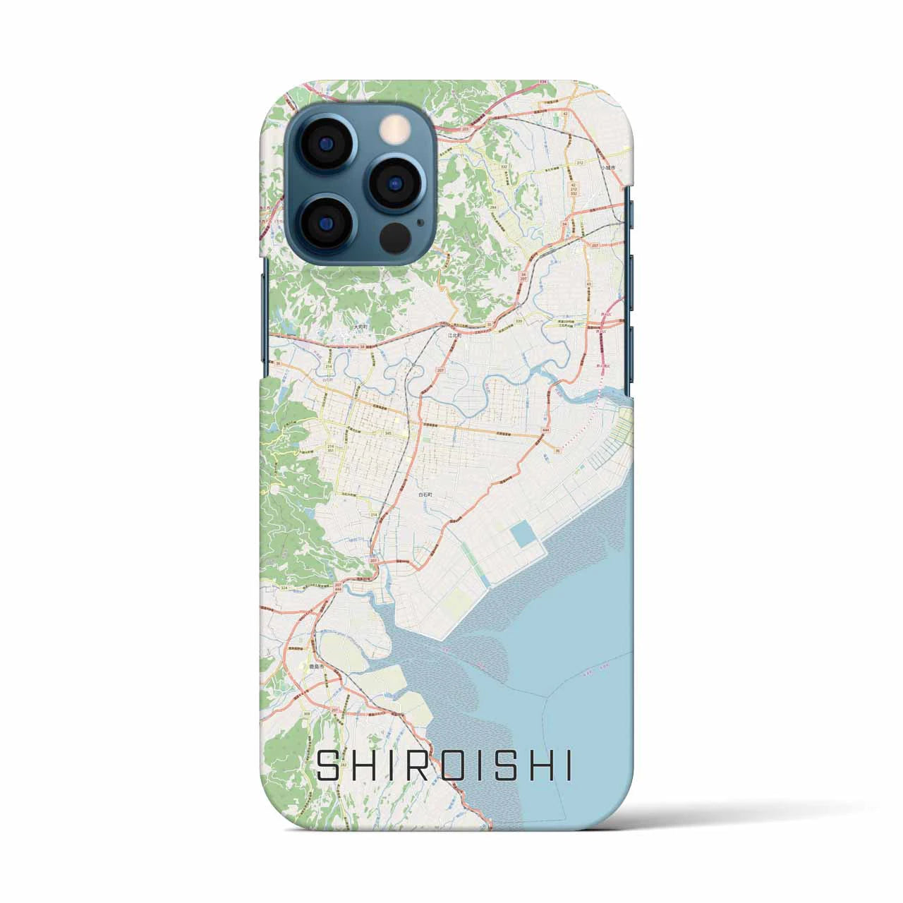 【白石(佐賀県)】地図柄iPhoneケース(バックカバータイプ)