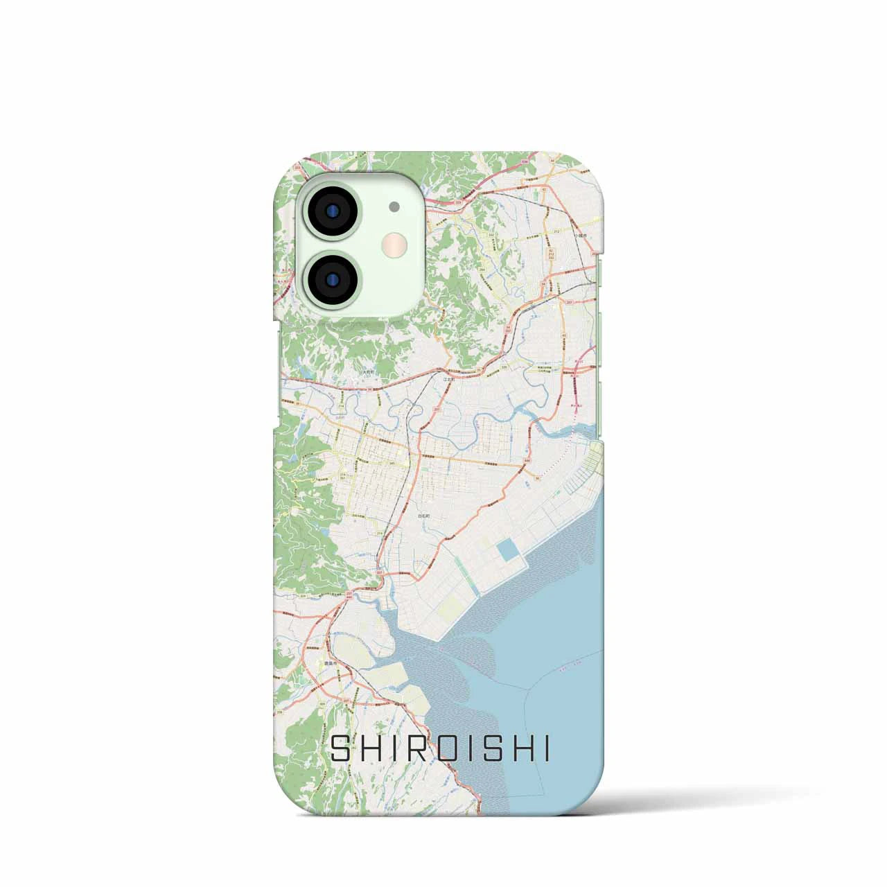【白石(佐賀県)】地図柄iPhoneケース(バックカバータイプ)