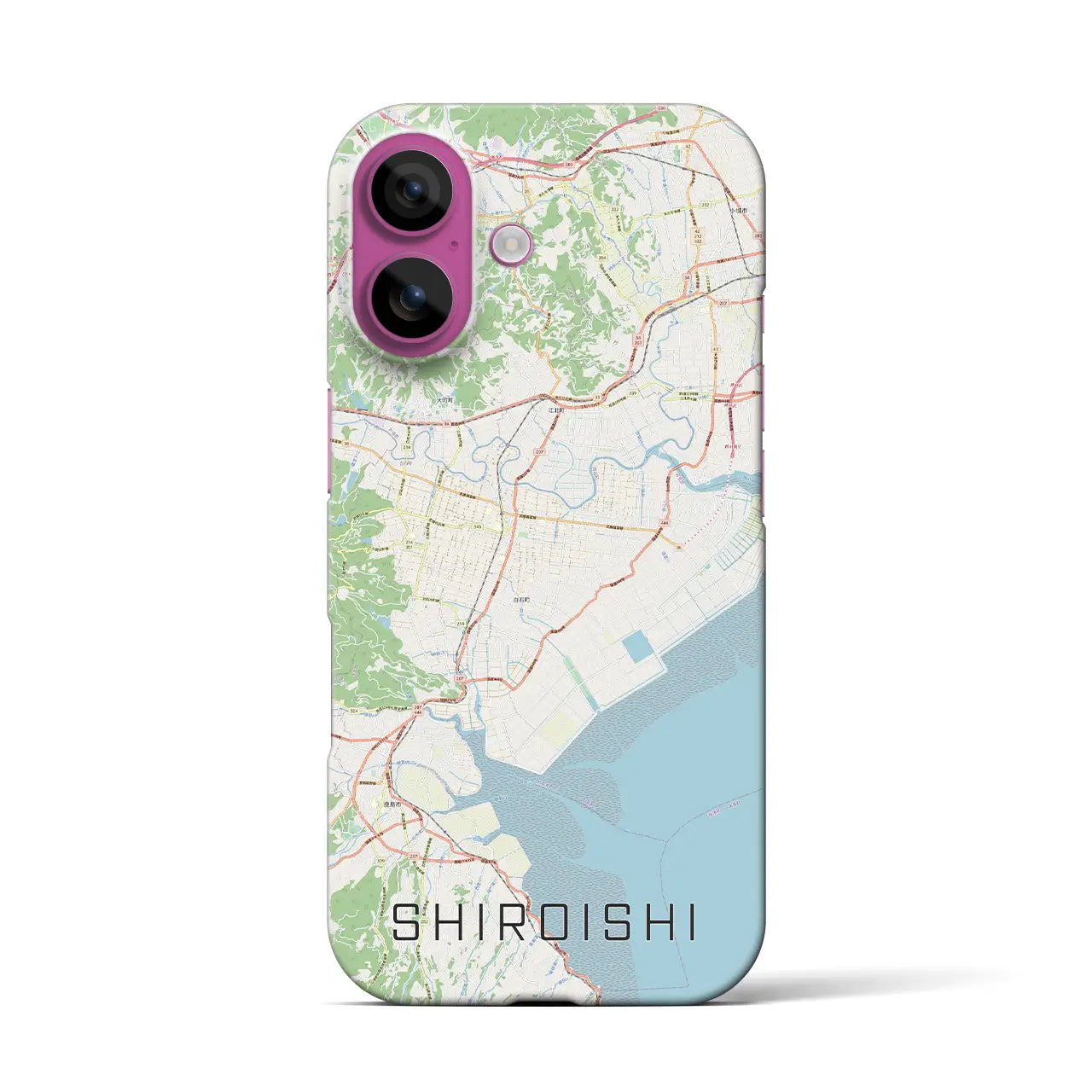 【白石(佐賀県)】地図柄iPhoneケース(バックカバータイプ)