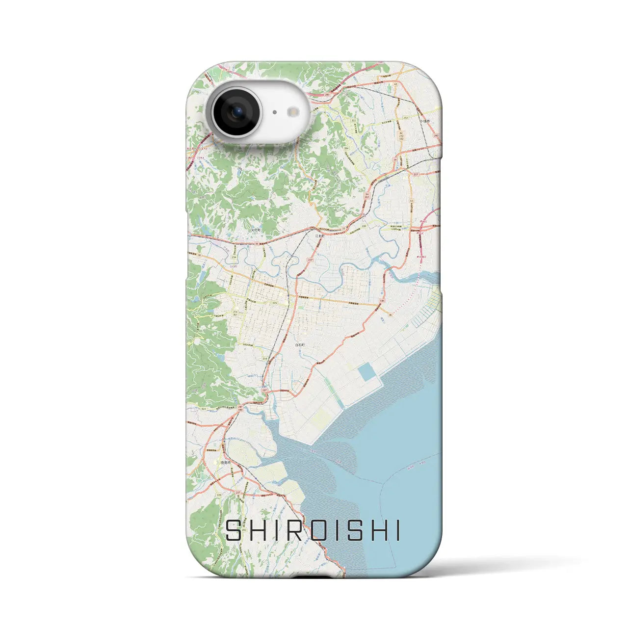 【白石(佐賀県)】地図柄iPhoneケース(バックカバータイプ)