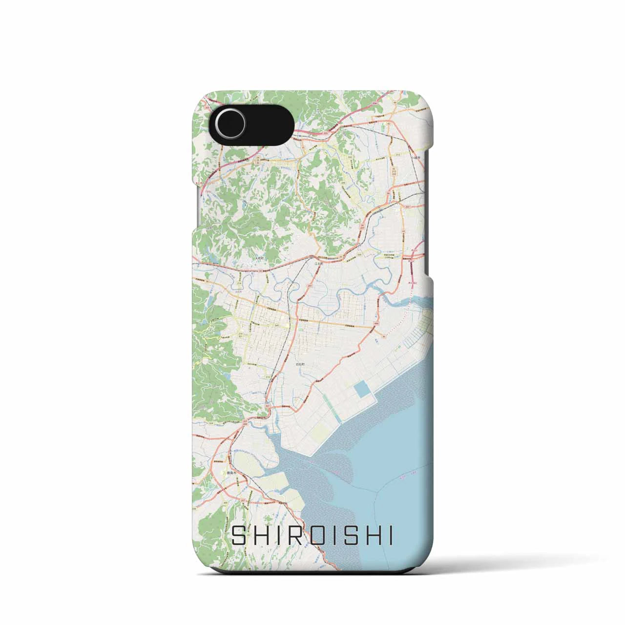 【白石(佐賀県)】地図柄iPhoneケース(バックカバータイプ)