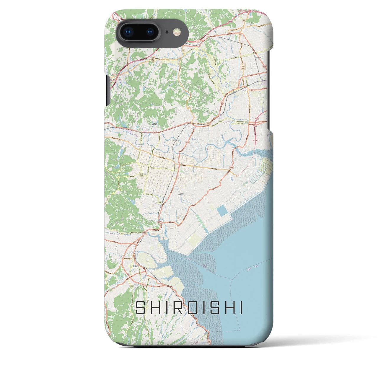 【白石(佐賀県)】地図柄iPhoneケース(バックカバータイプ)