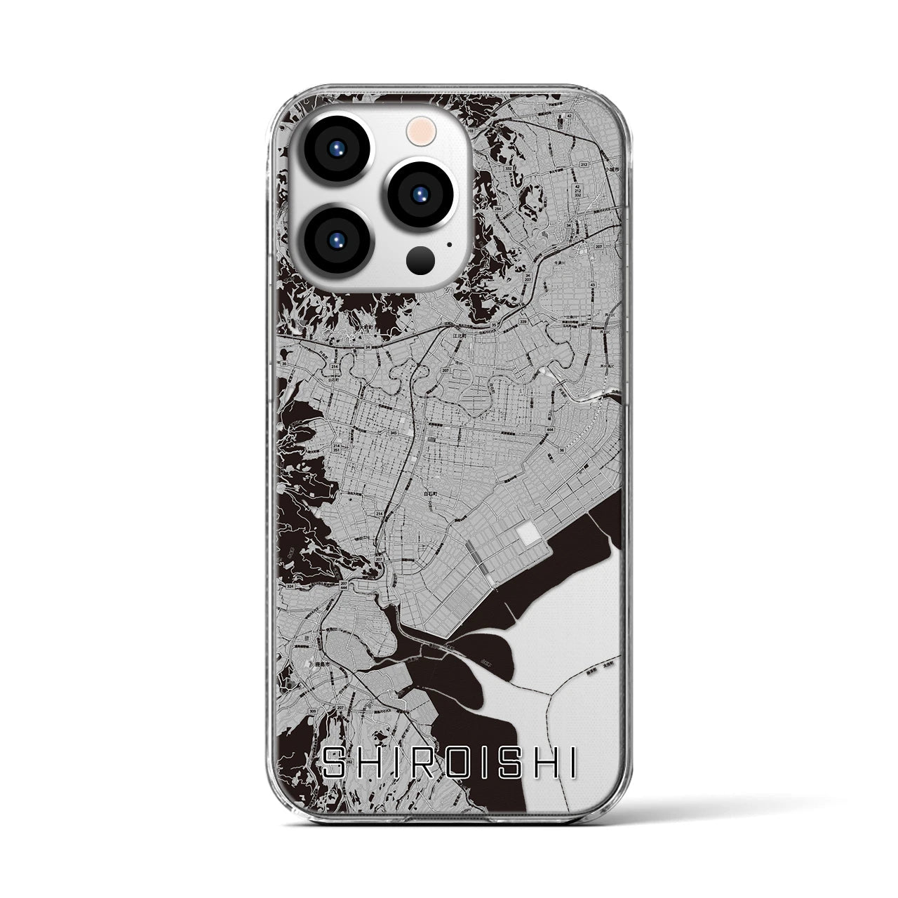 【白石(佐賀県)】地図柄iPhoneケース(クリアタイプ)