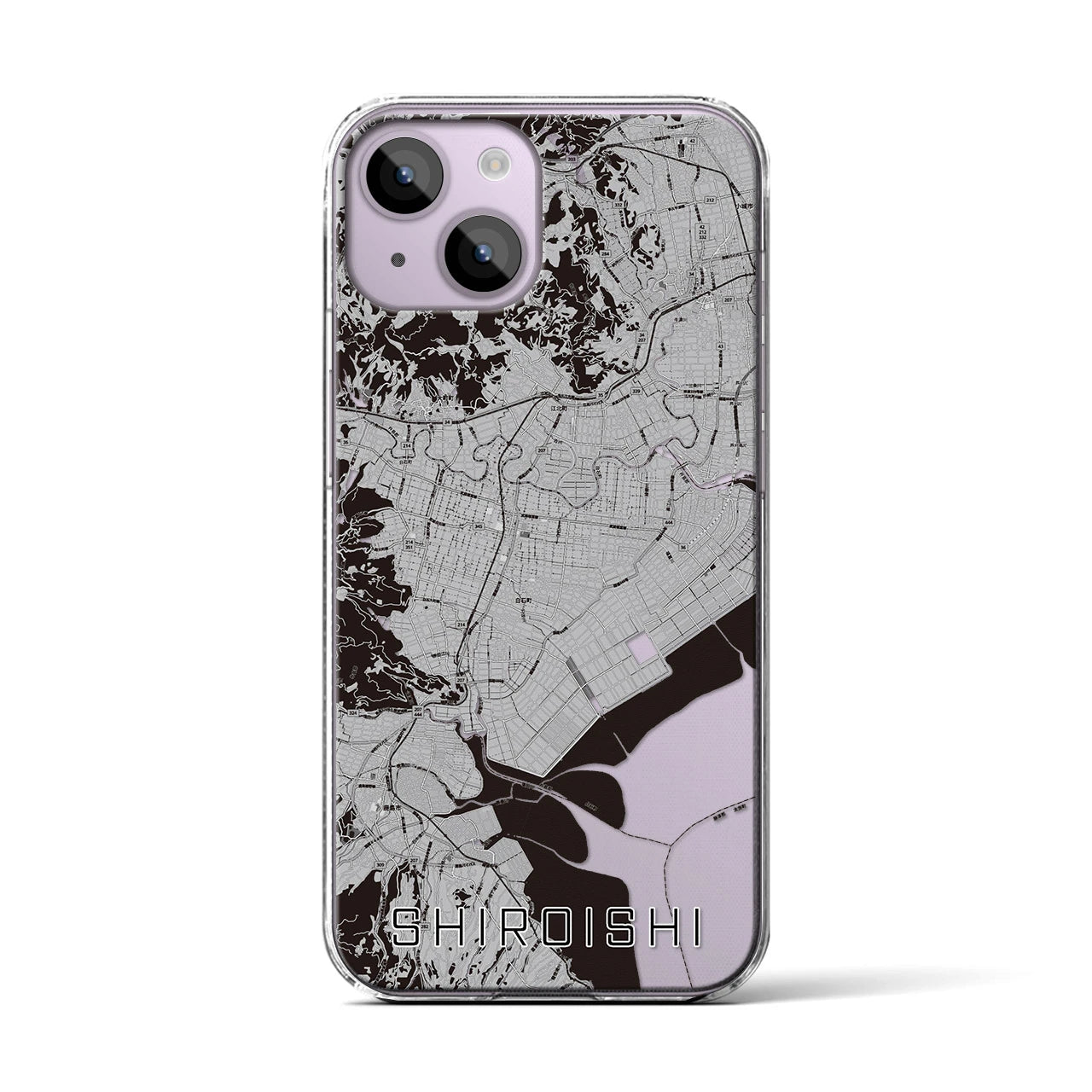 【白石(佐賀県)】地図柄iPhoneケース(クリアタイプ)