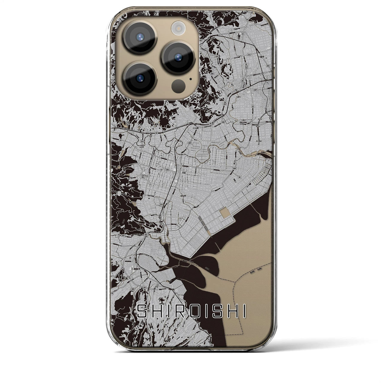 【白石(佐賀県)】地図柄iPhoneケース(クリアタイプ)