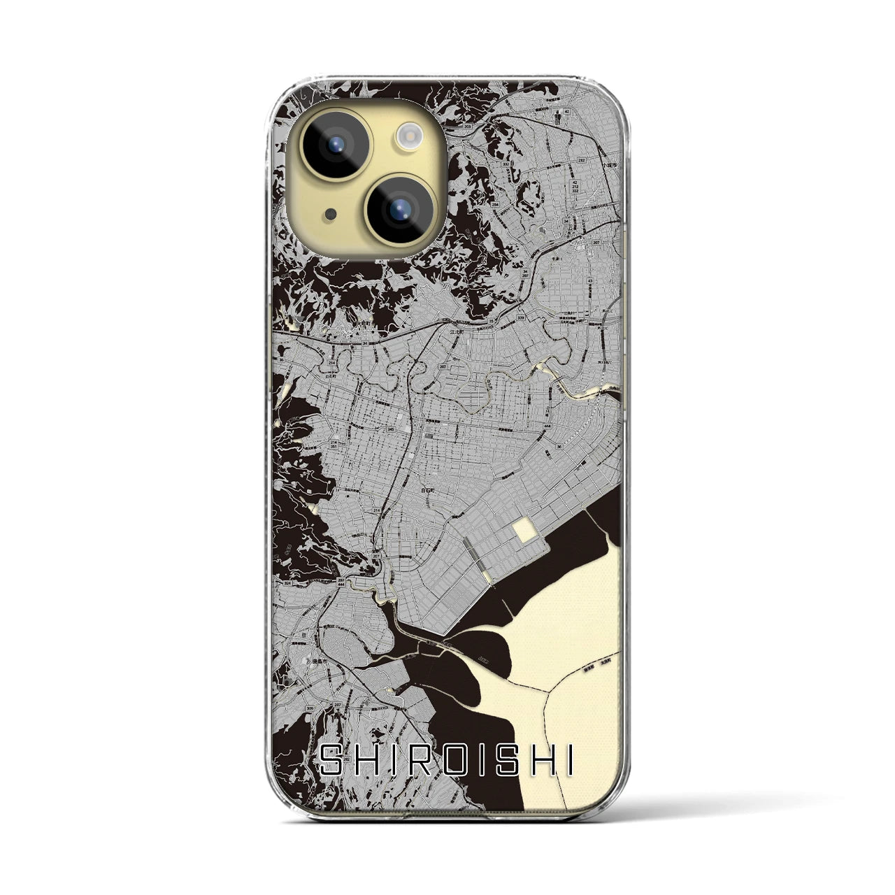 【白石(佐賀県)】地図柄iPhoneケース(クリアタイプ)