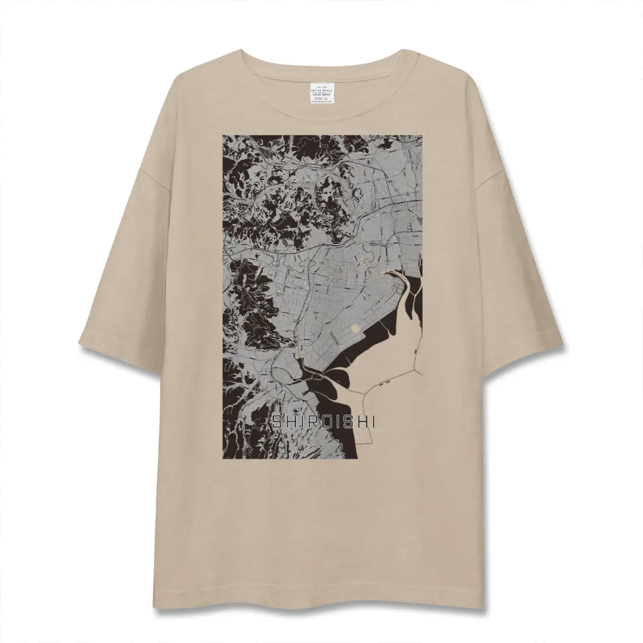 【白石(佐賀県)(佐賀県)】地図柄ビッグシルエットTシャツ