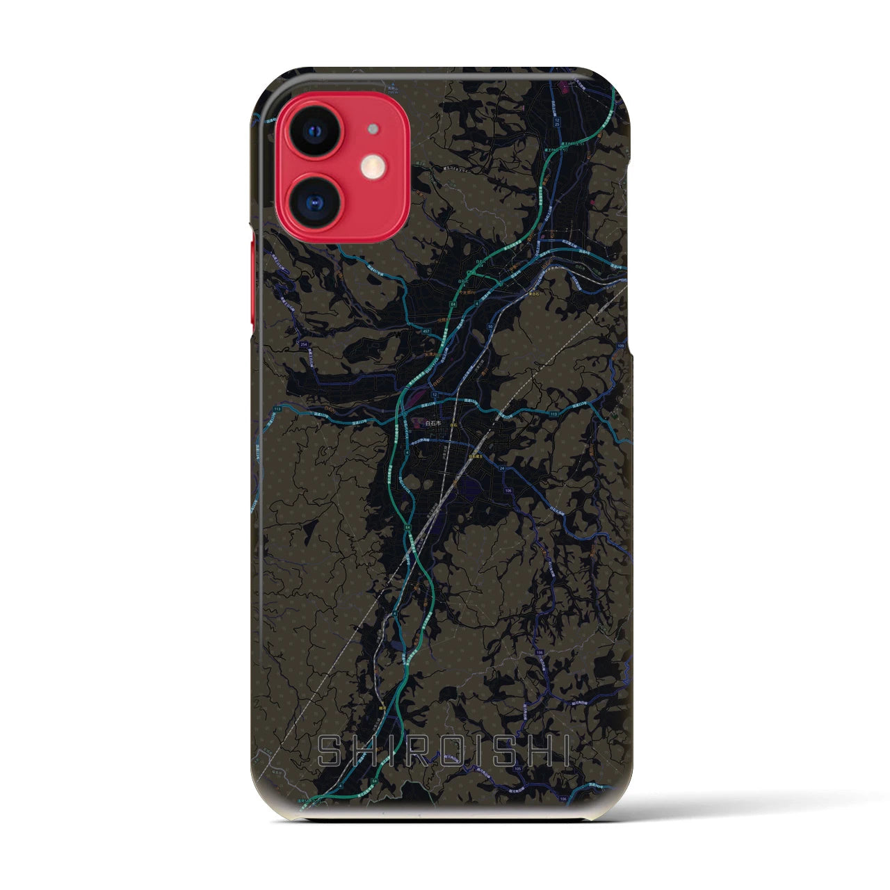 【白石(宮城県)】地図柄iPhoneケース(バックカバータイプ)