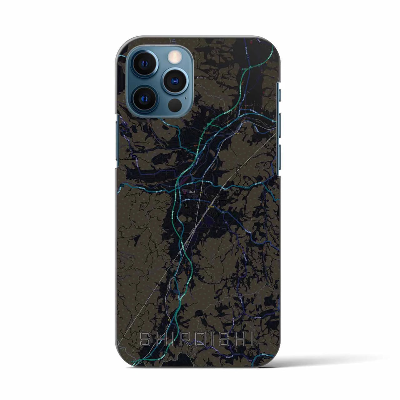 【白石(宮城県)】地図柄iPhoneケース(バックカバータイプ)