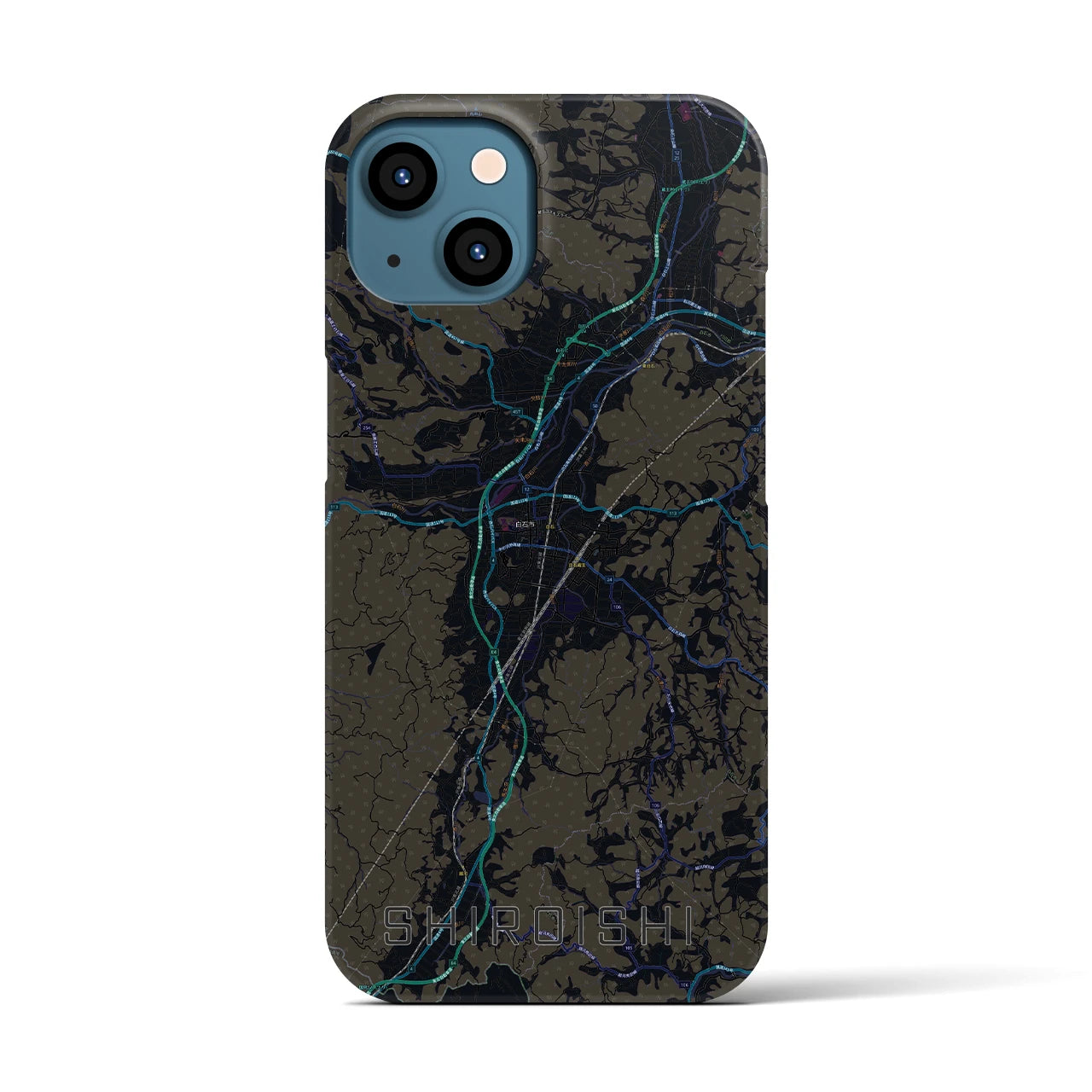 【白石(宮城県)】地図柄iPhoneケース(バックカバータイプ)