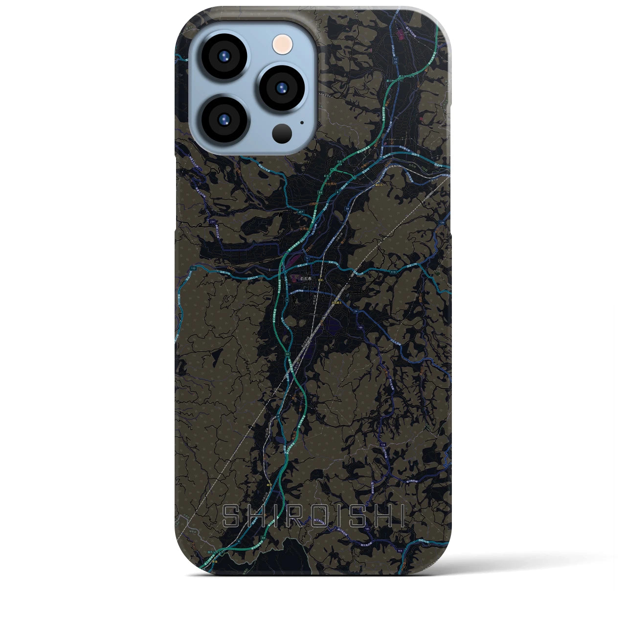 【白石(宮城県)】地図柄iPhoneケース(バックカバータイプ)