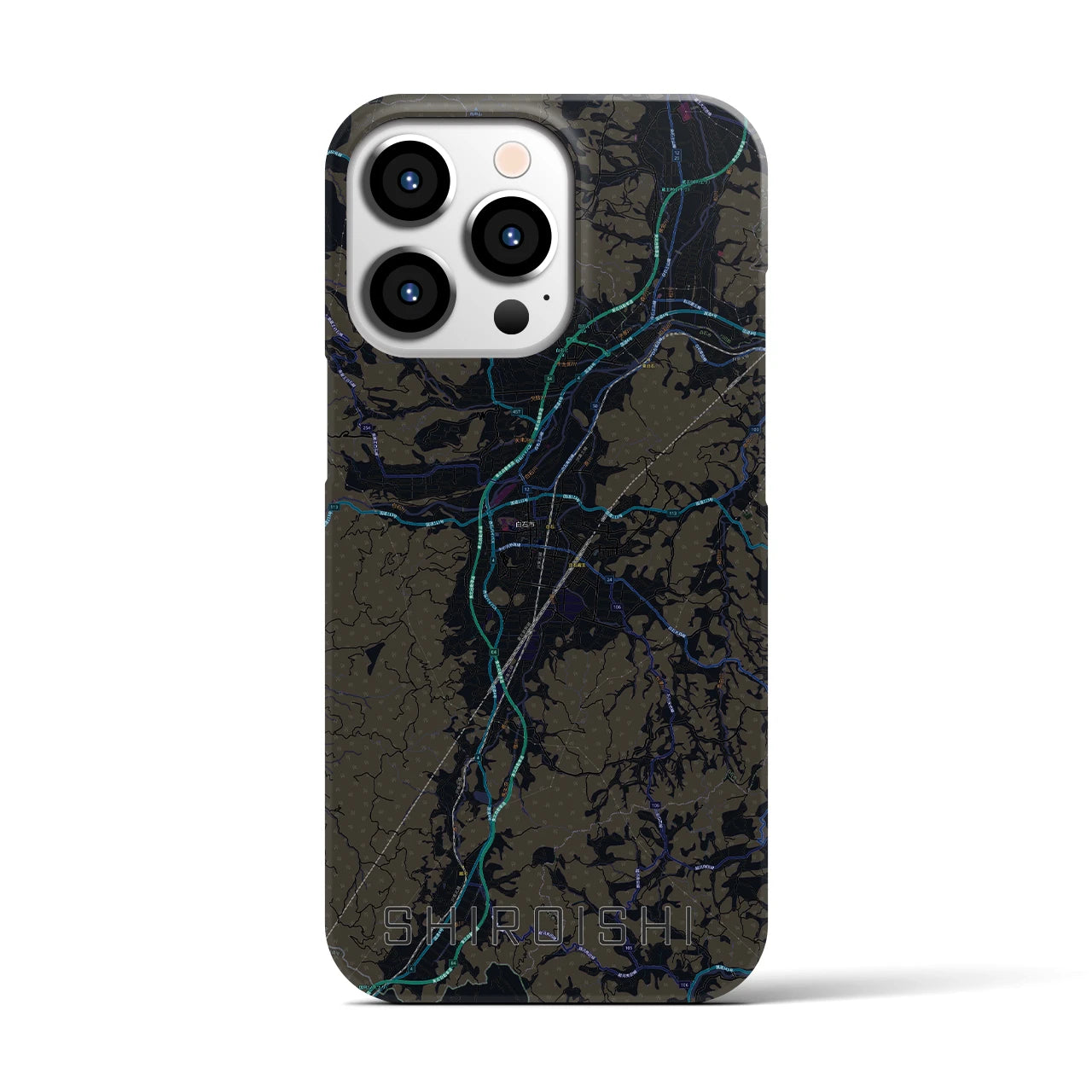 【白石(宮城県)】地図柄iPhoneケース(バックカバータイプ)