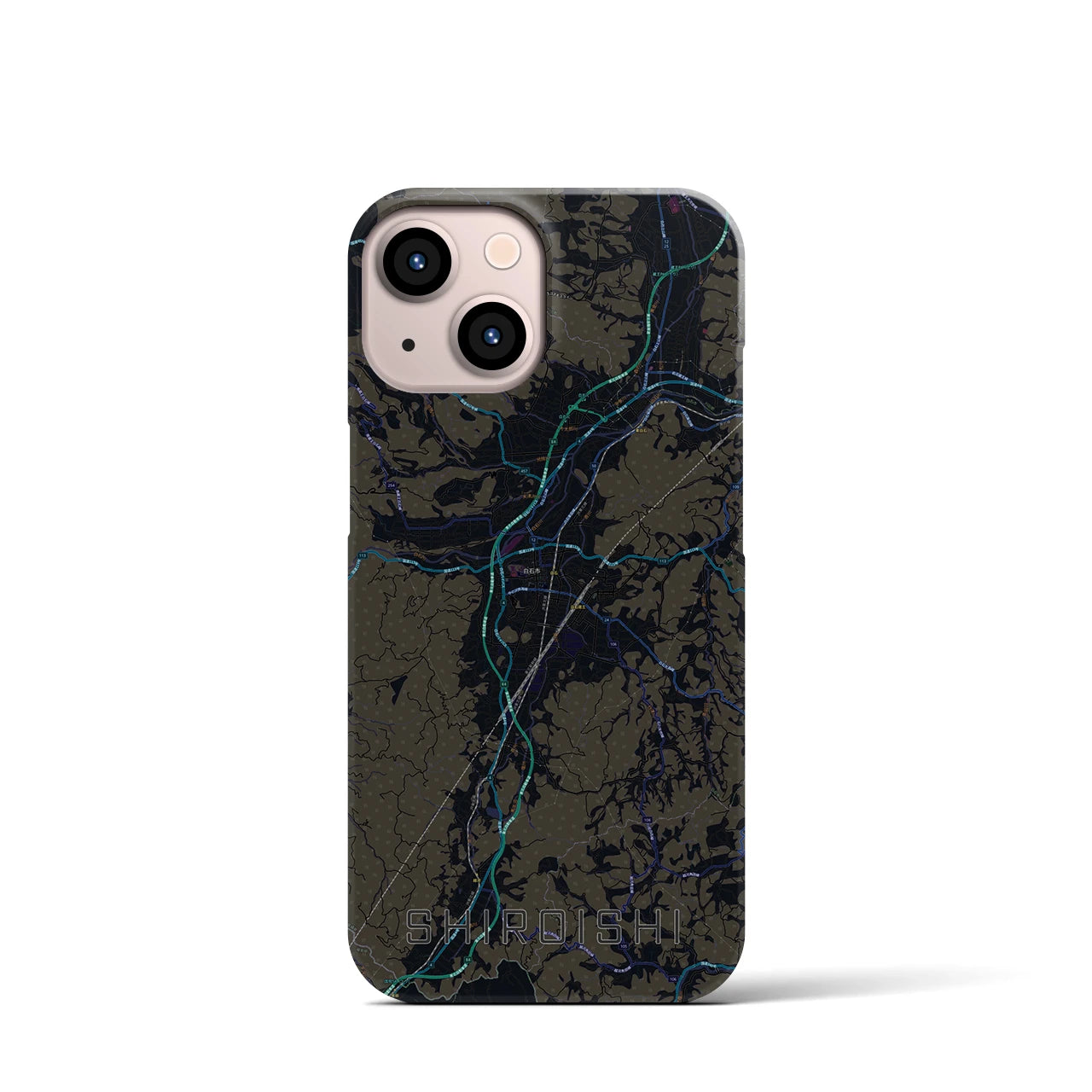 【白石(宮城県)】地図柄iPhoneケース(バックカバータイプ)