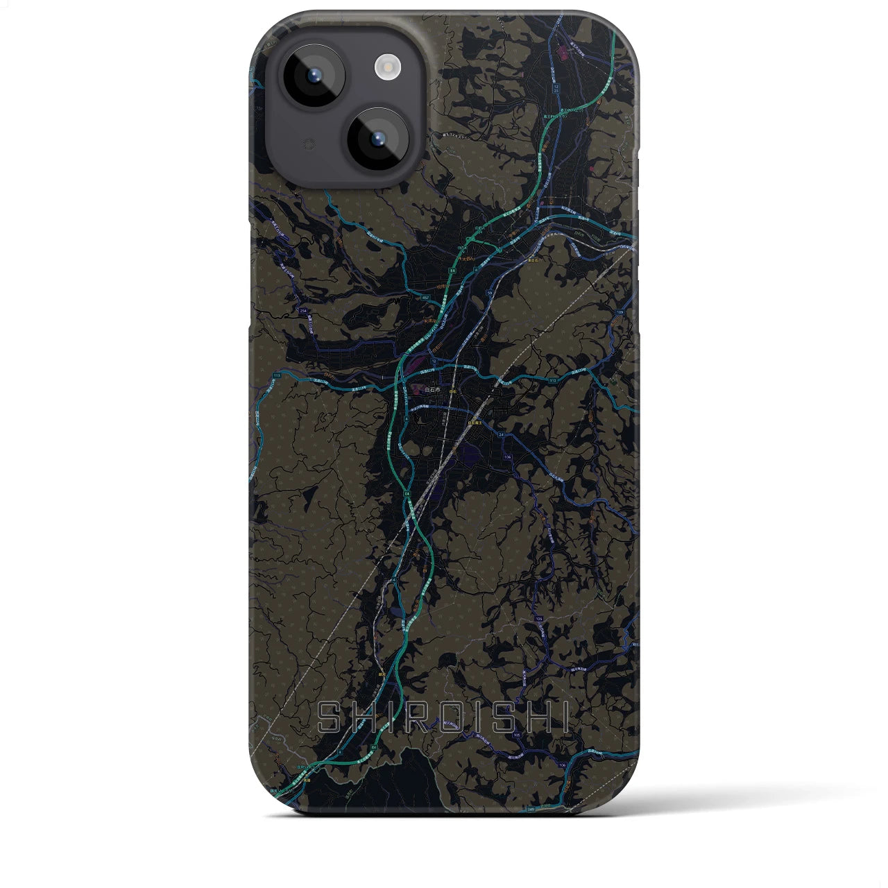 【白石(宮城県)】地図柄iPhoneケース(バックカバータイプ)