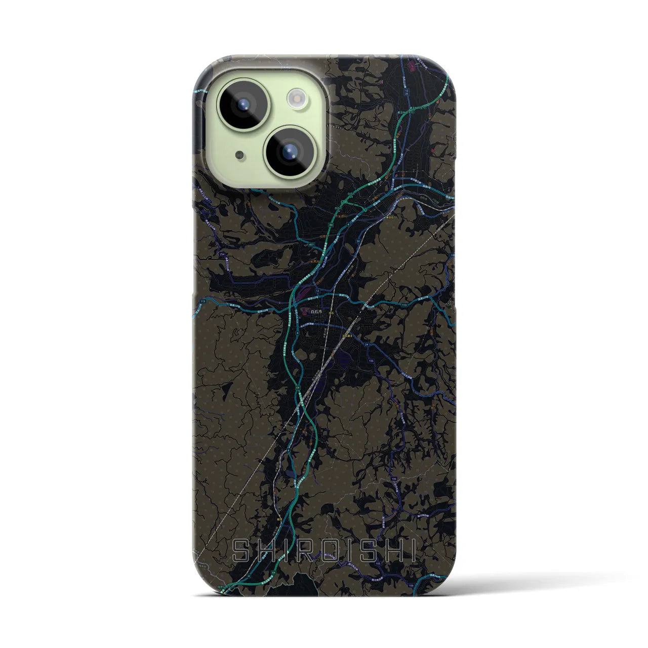 【白石(宮城県)】地図柄iPhoneケース(バックカバータイプ)