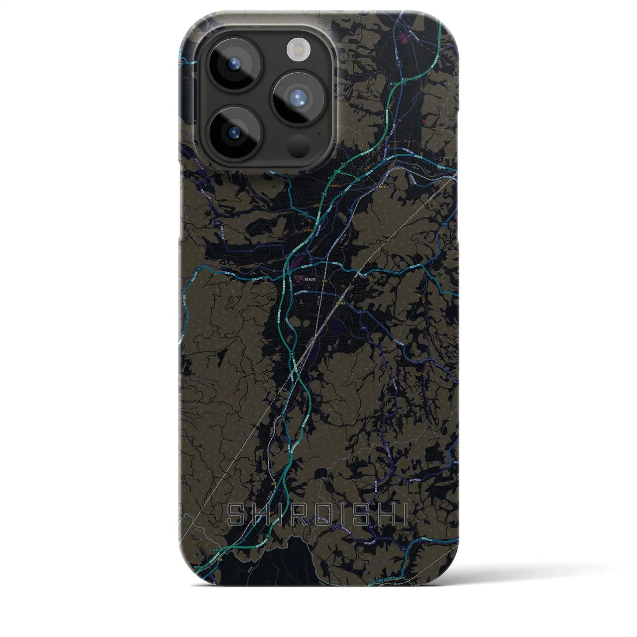 【白石(宮城県)】地図柄iPhoneケース(バックカバータイプ)
