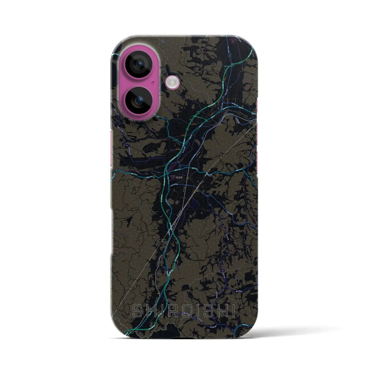 【白石(宮城県)】地図柄iPhoneケース(バックカバータイプ)