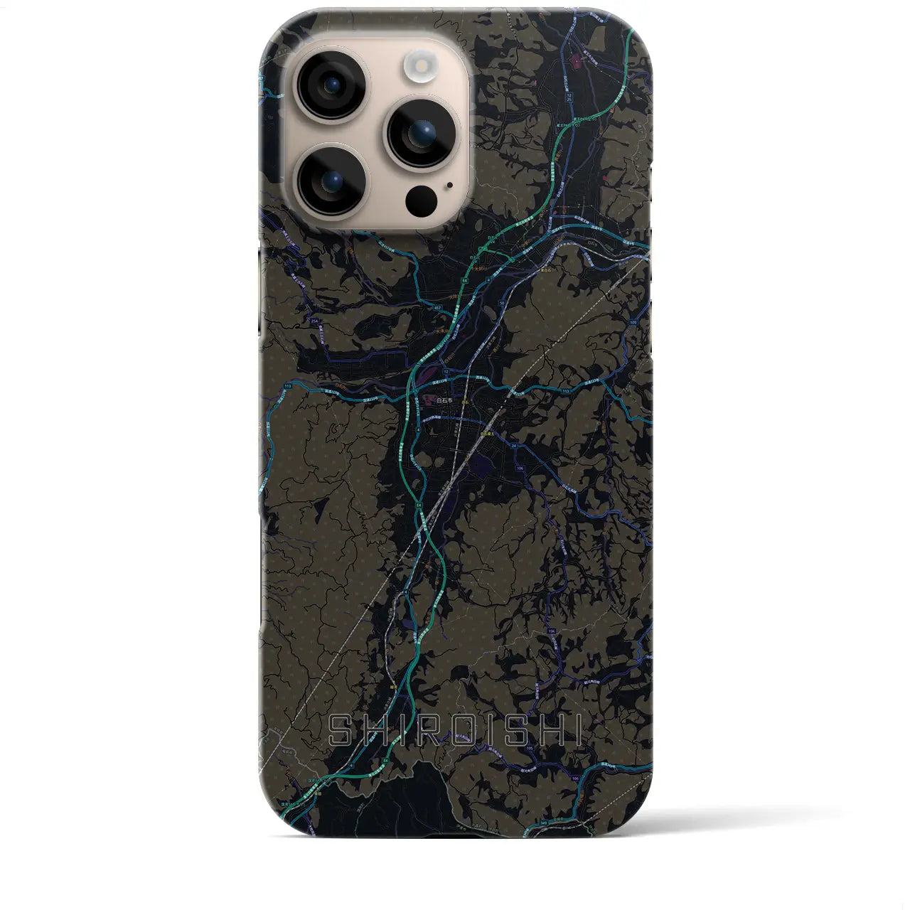 【白石(宮城県)】地図柄iPhoneケース(バックカバータイプ)