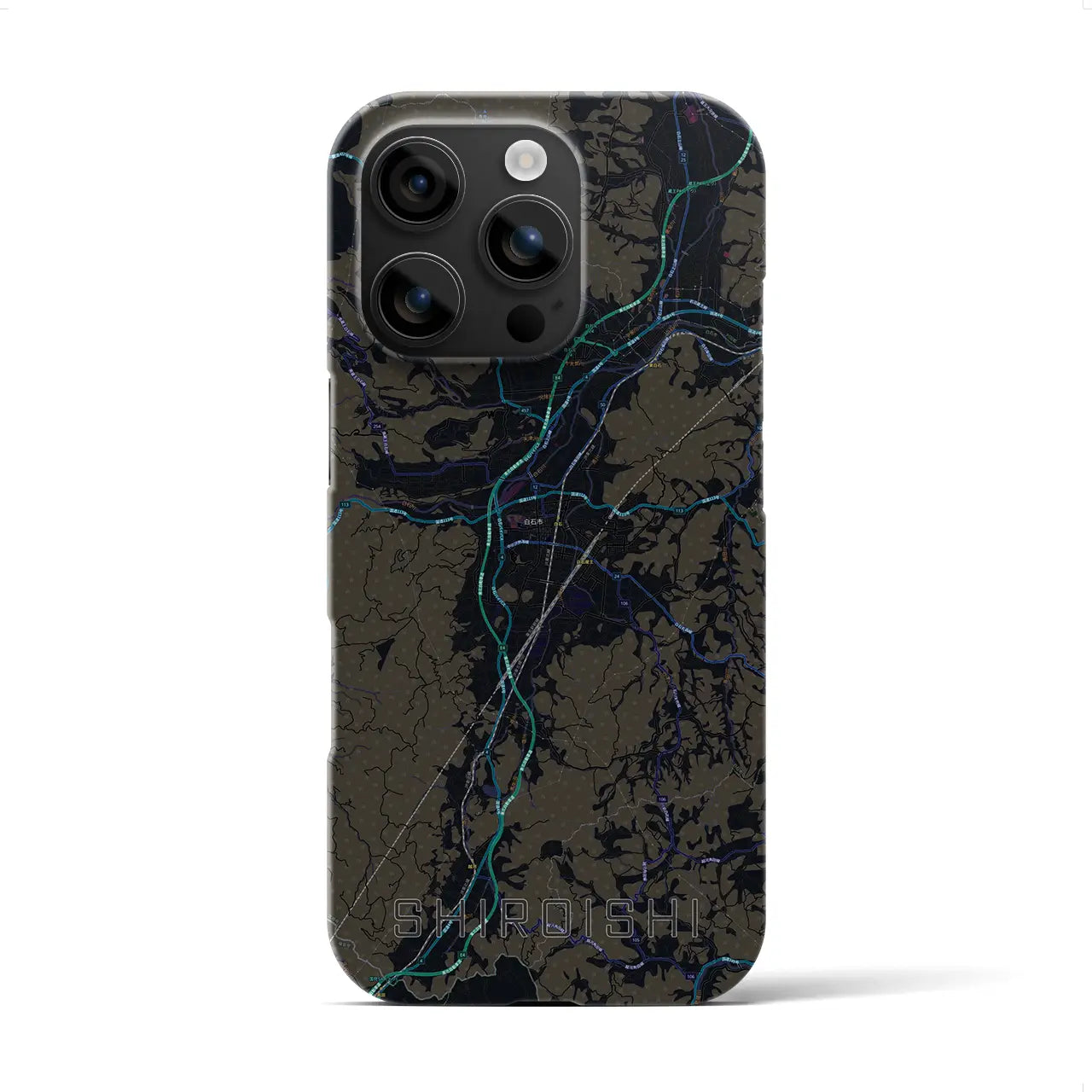 【白石(宮城県)】地図柄iPhoneケース(バックカバータイプ)