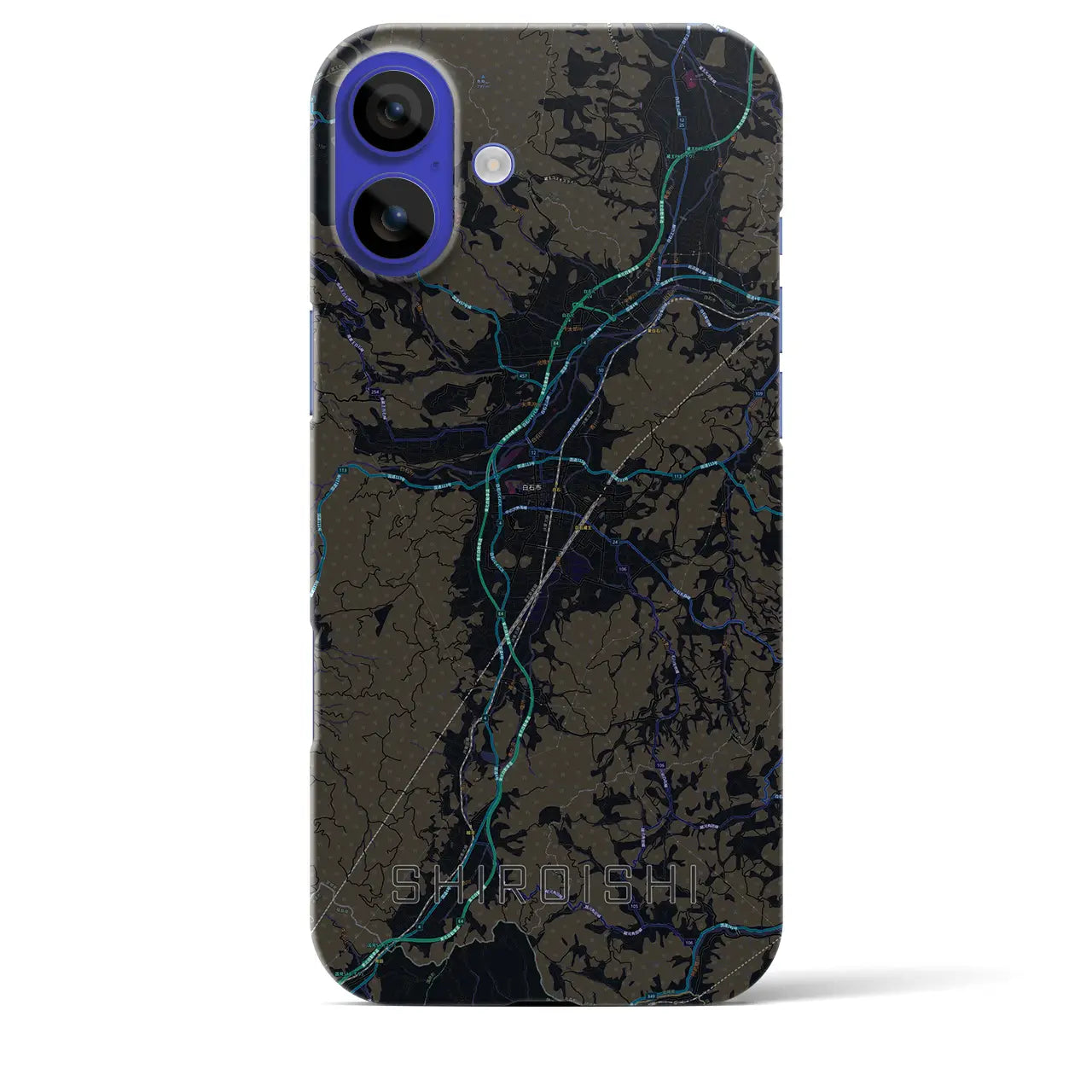 【白石(宮城県)】地図柄iPhoneケース(バックカバータイプ)