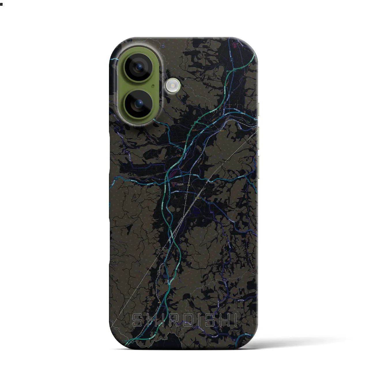 【白石(宮城県)】地図柄iPhoneケース(バックカバータイプ)
