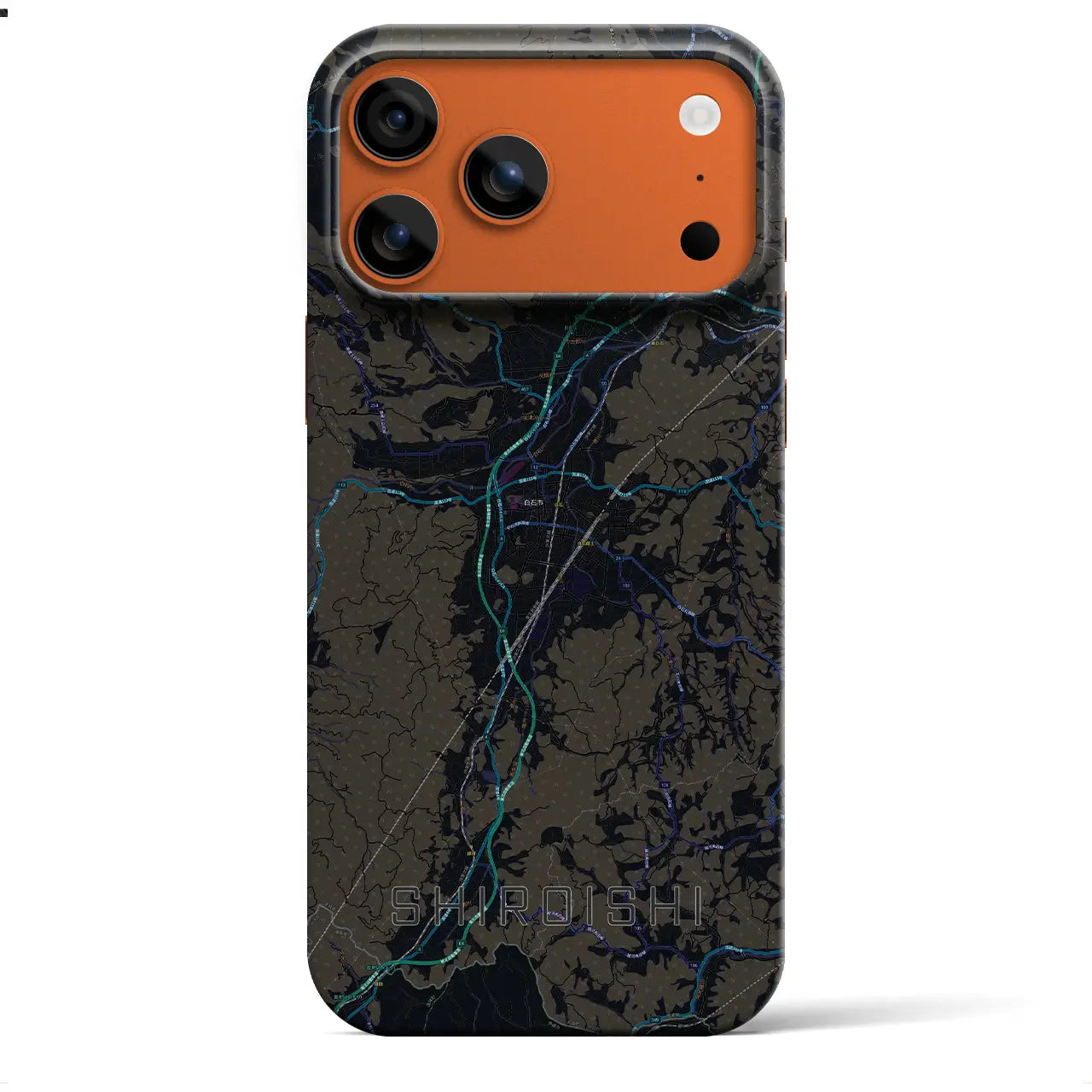 【白石(宮城県)】地図柄iPhoneケース(バックカバータイプ)