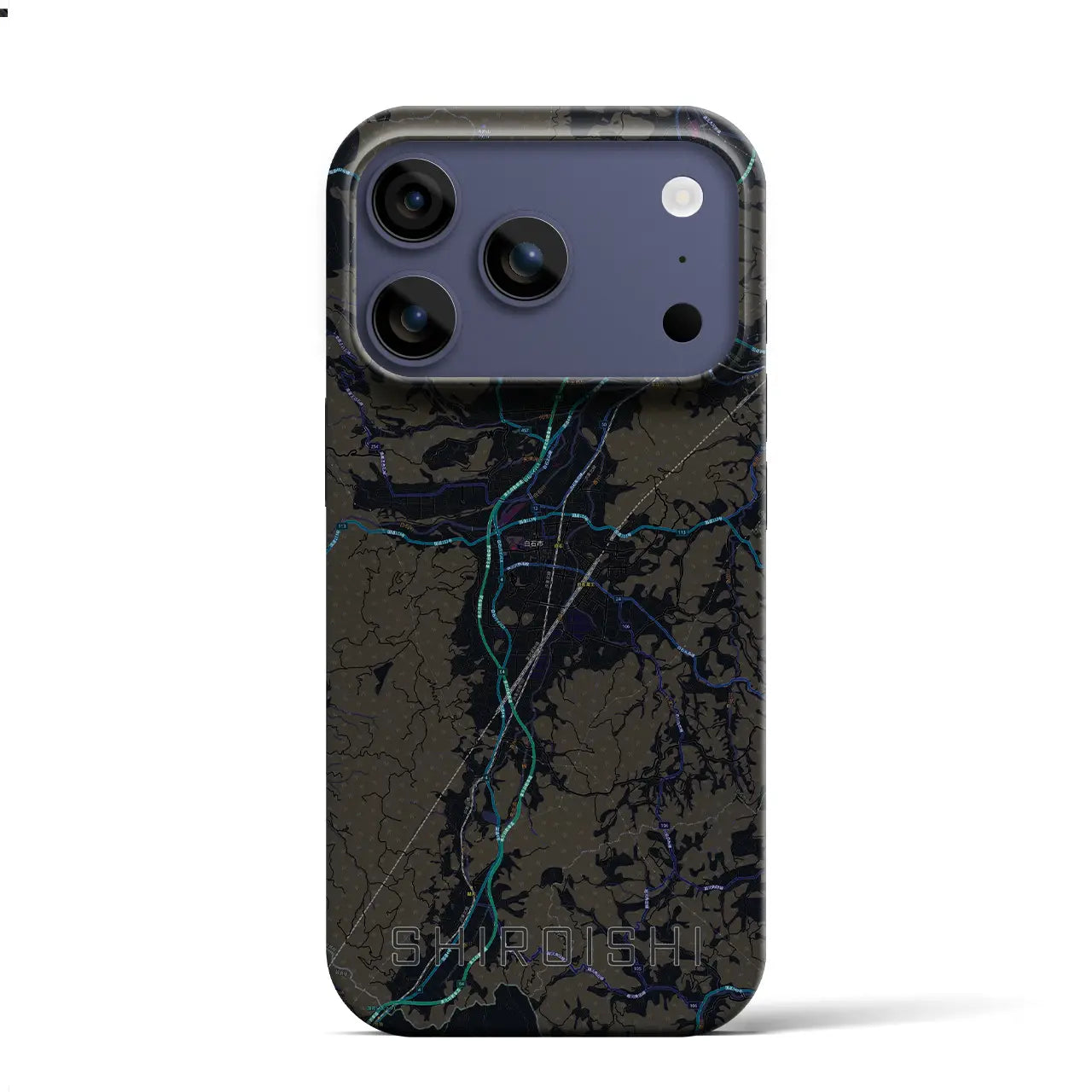 【白石(宮城県)】地図柄iPhoneケース(バックカバータイプ)