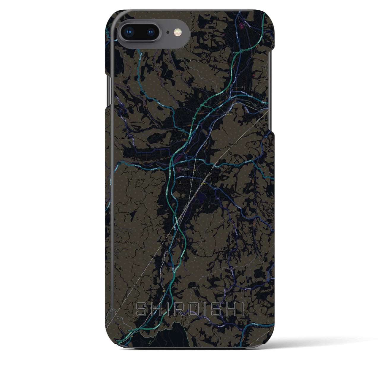 【白石(宮城県)】地図柄iPhoneケース(バックカバータイプ)
