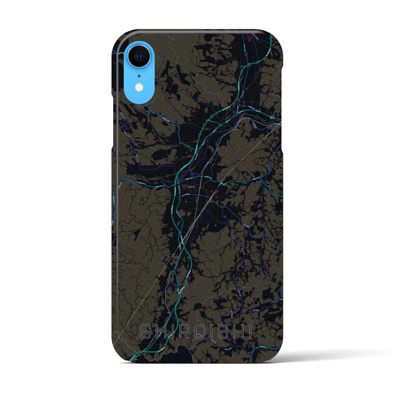 【白石(宮城県)】地図柄iPhoneケース(バックカバータイプ)