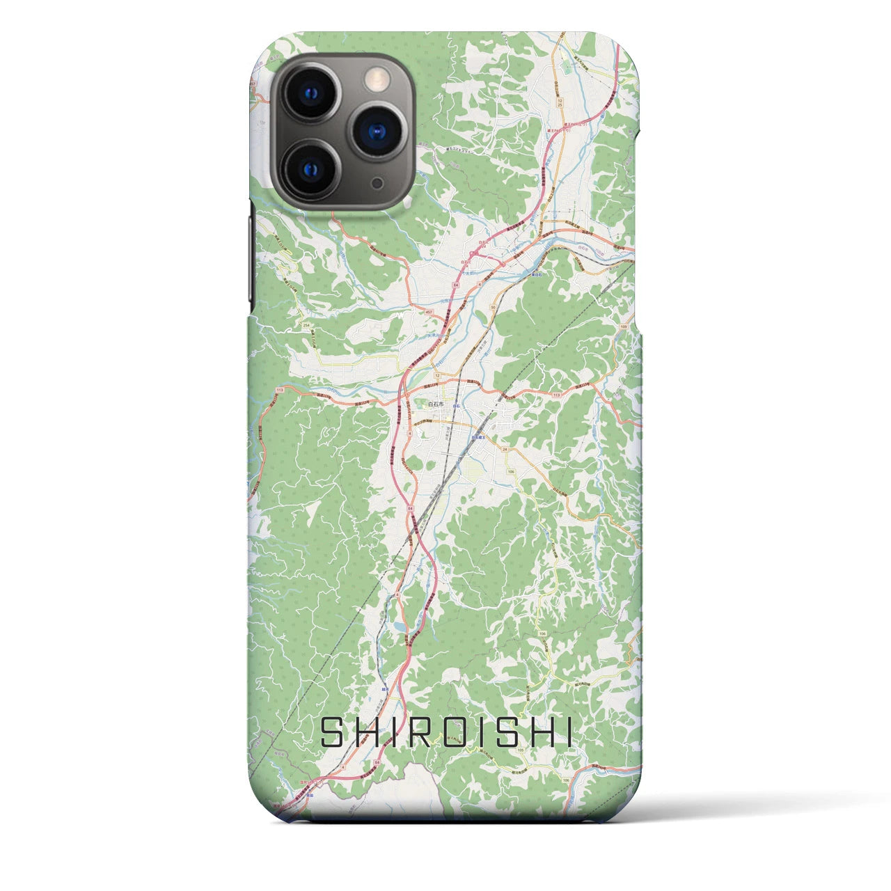 【白石(宮城県)】地図柄iPhoneケース(バックカバータイプ)
