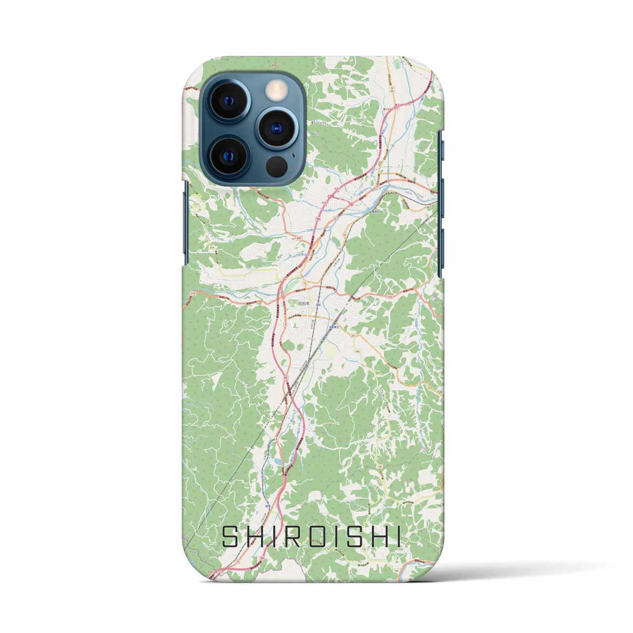 【白石(宮城県)】地図柄iPhoneケース(バックカバータイプ)