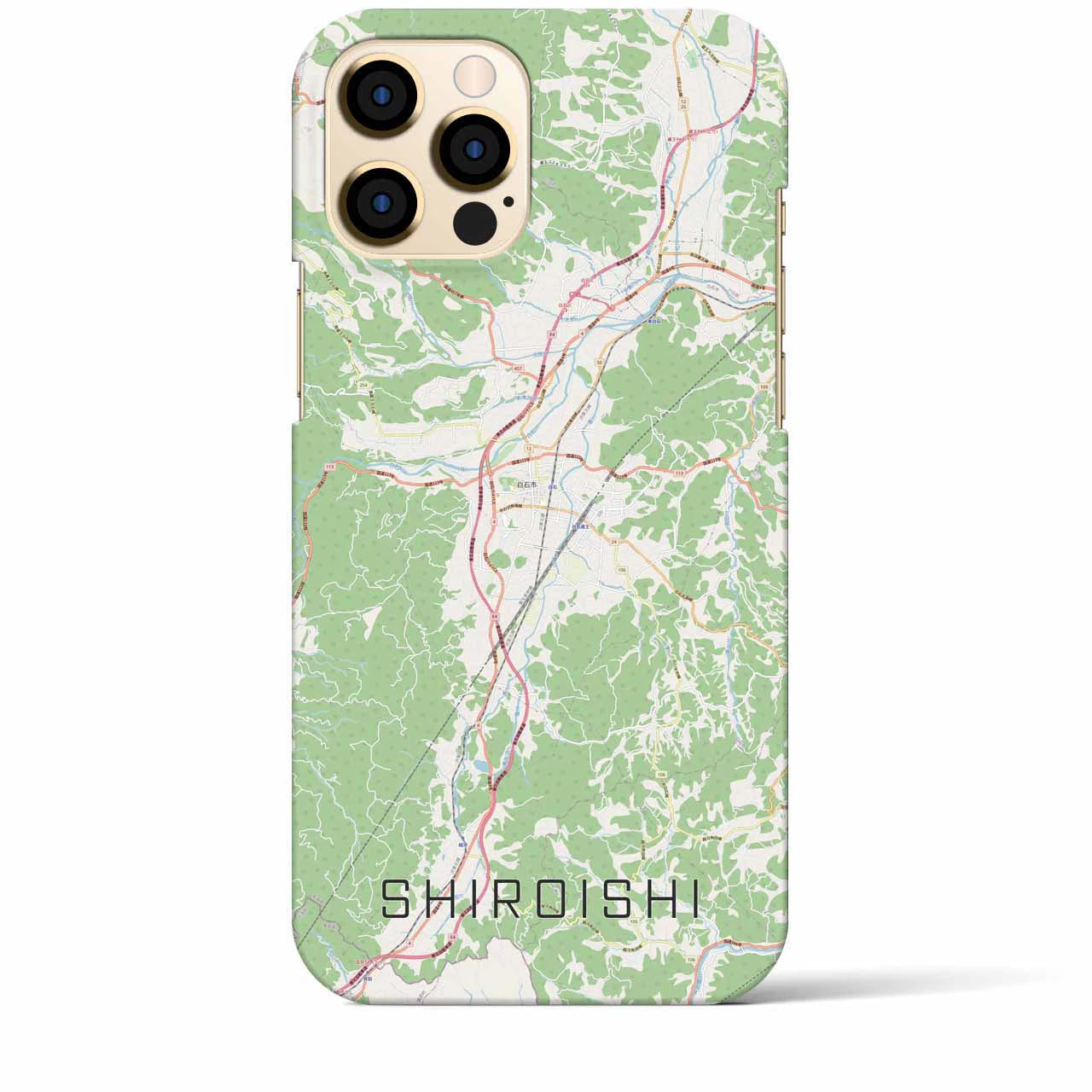 【白石(宮城県)】地図柄iPhoneケース(バックカバータイプ)