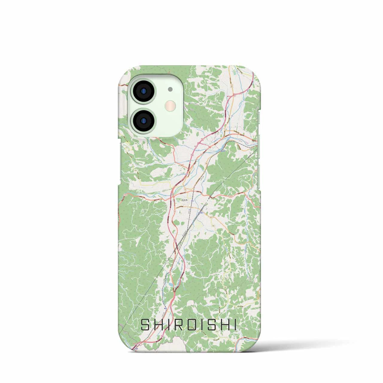 【白石(宮城県)】地図柄iPhoneケース(バックカバータイプ)