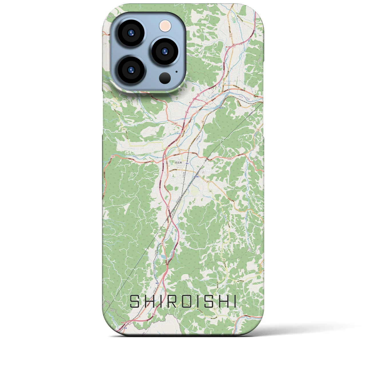 【白石(宮城県)】地図柄iPhoneケース(バックカバータイプ)