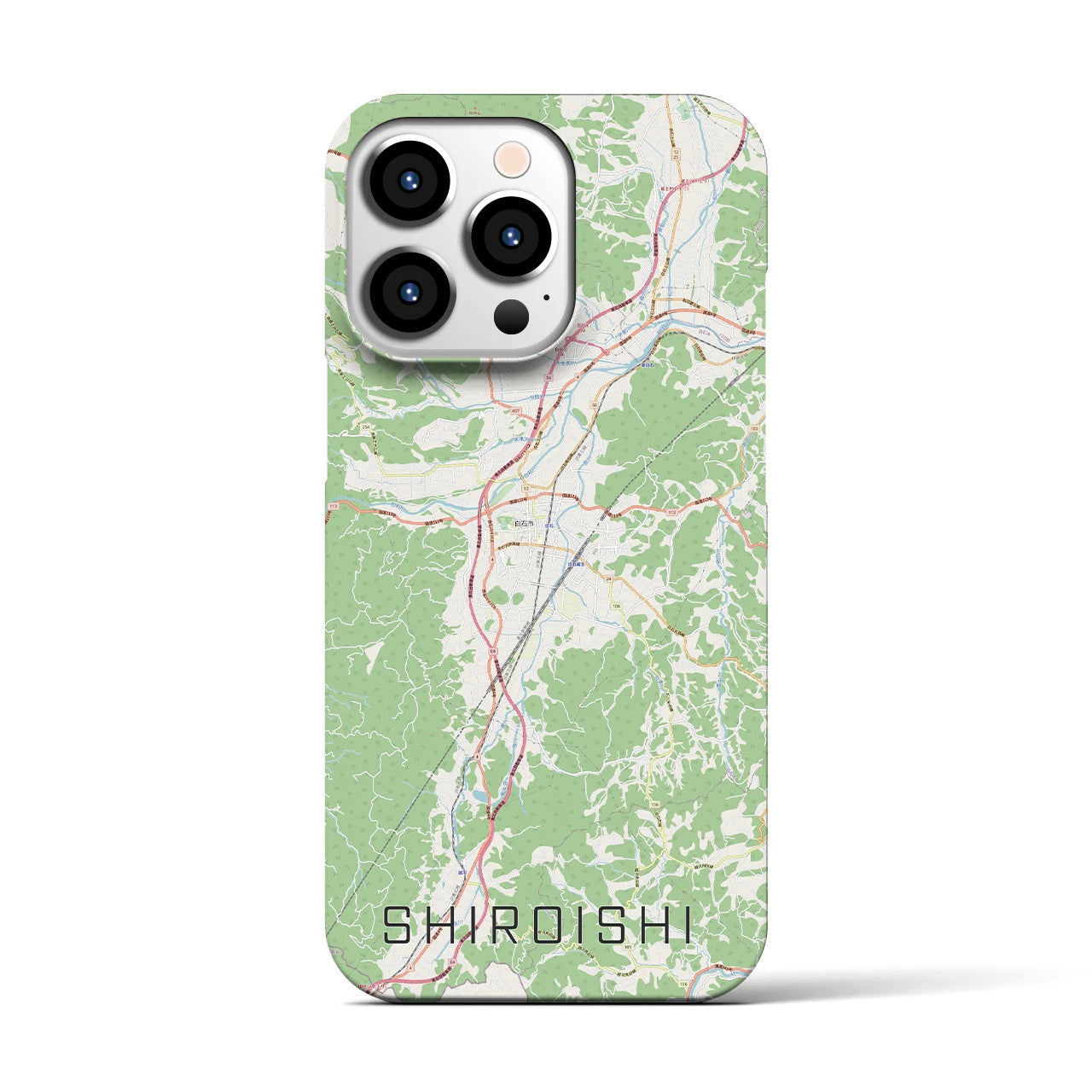 【白石(宮城県)】地図柄iPhoneケース(バックカバータイプ)